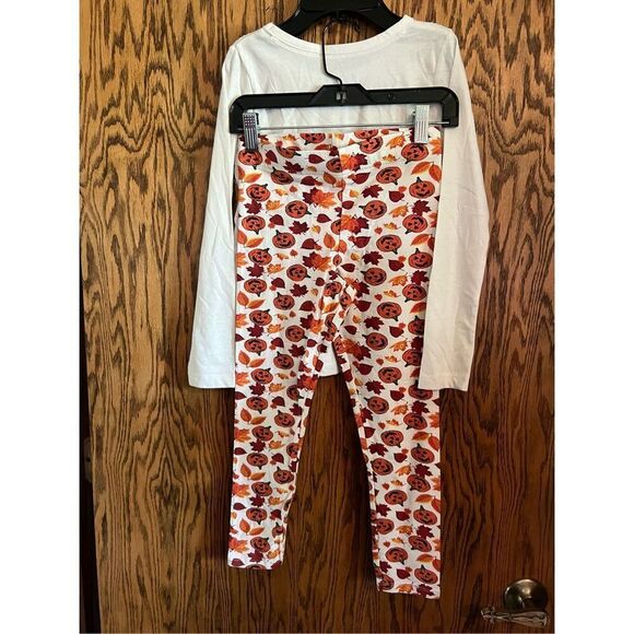 Rae Dunn Trick Or Treat! Fall Girls Set Kids Size 6X NEW WITH FLAWS - Picture 9 of 10